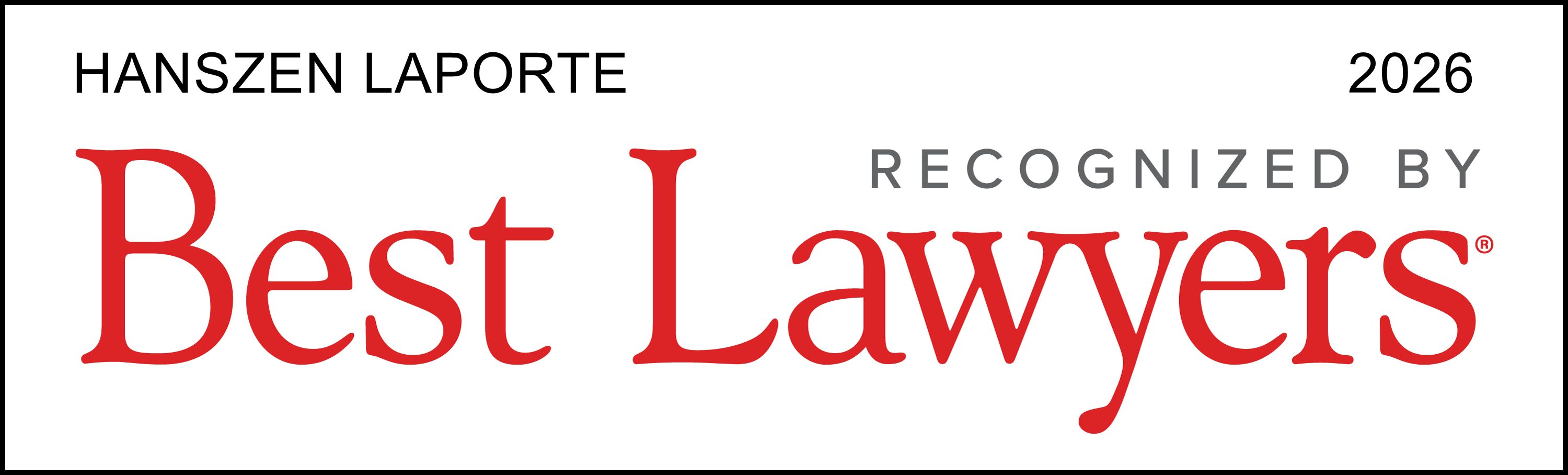 Hanszen Laporte Recognized by Best Lawyers 2026